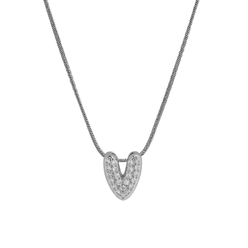 Adeline Initial Necklace - Silver