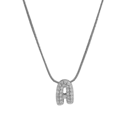 Adeline Initial Necklace - Silver