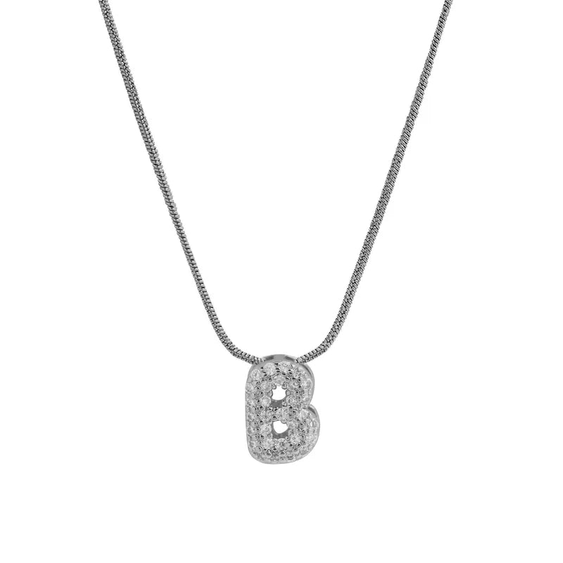 Adeline Initial Necklace - Silver