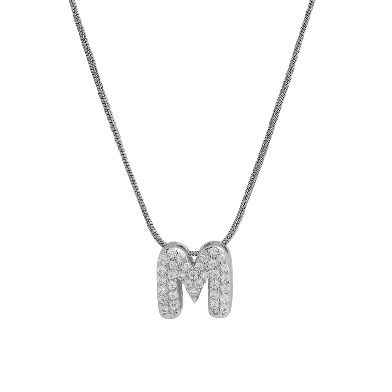 Adeline Initial Necklace - Silver