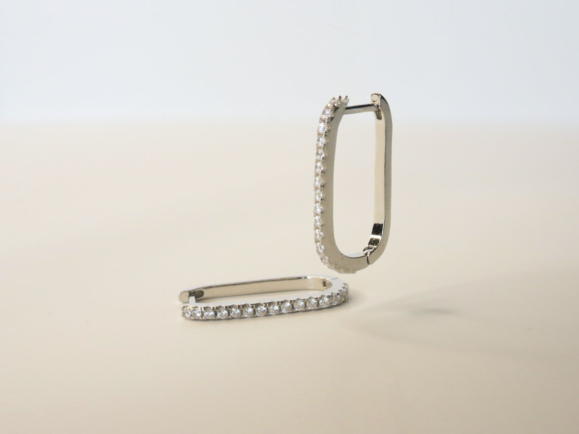 Silver Clip Hoops