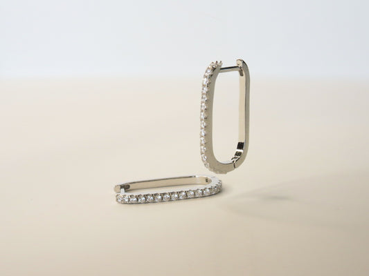 Silver Clip Hoops