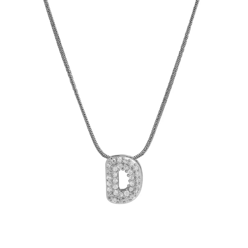 Adeline Initial Necklace - Silver