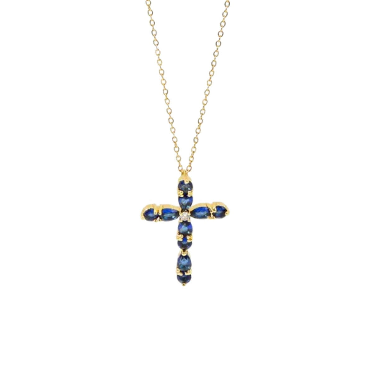 Blue Cross Necklace