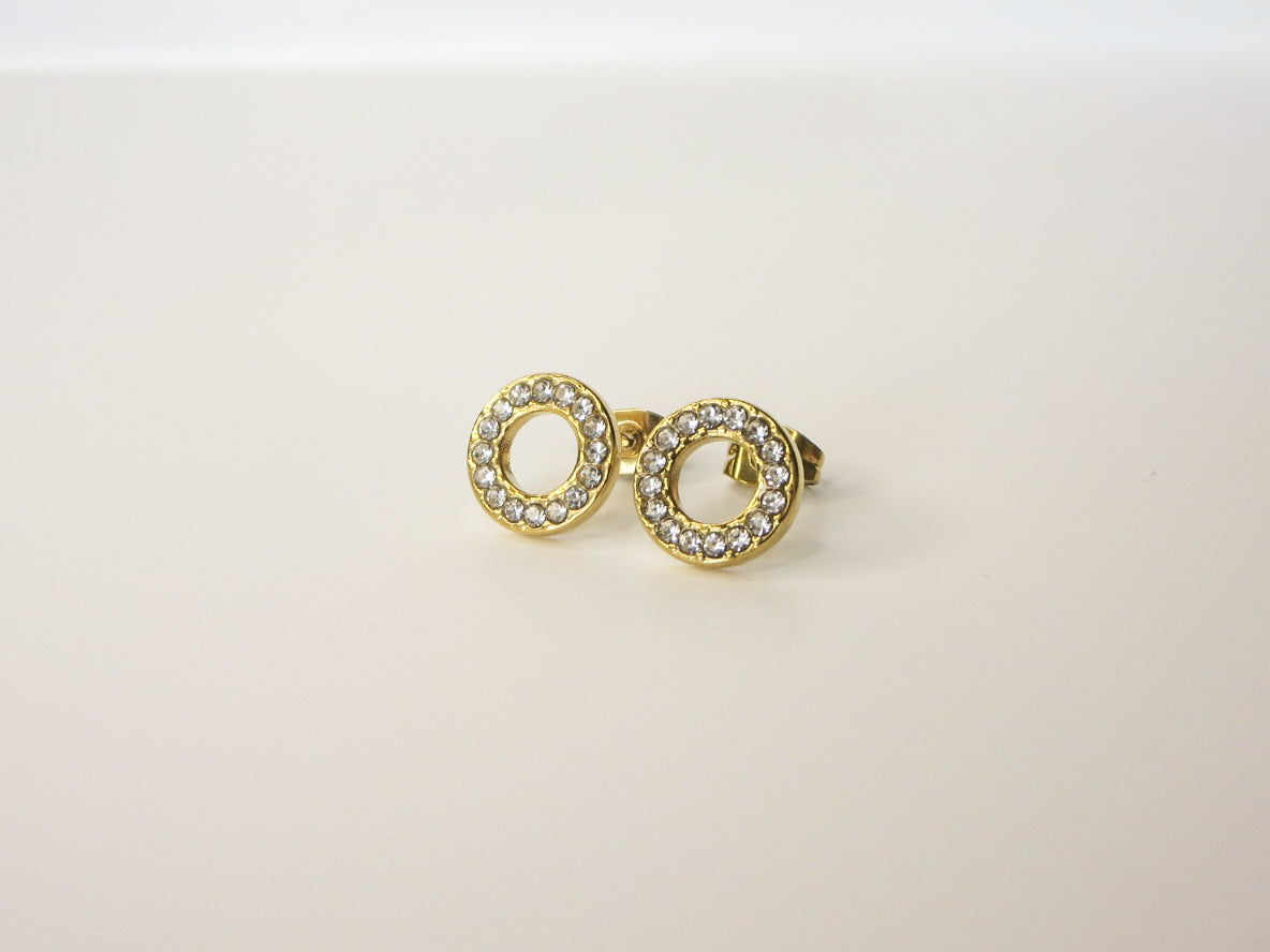 Halo Gold Earrings