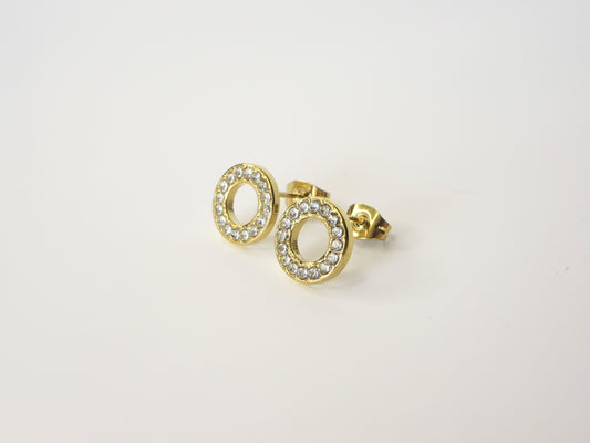 Halo Gold Earrings