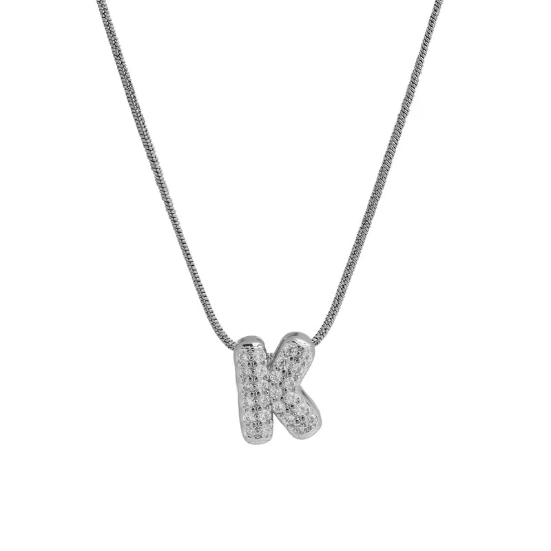 Adeline Initial Necklace - Silver