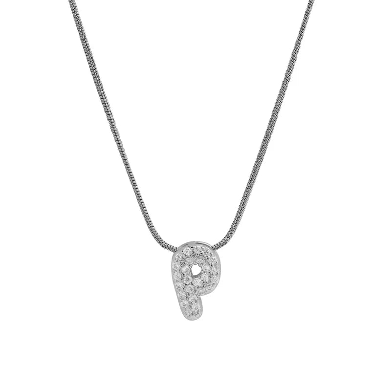 Adeline Initial Necklace - Silver