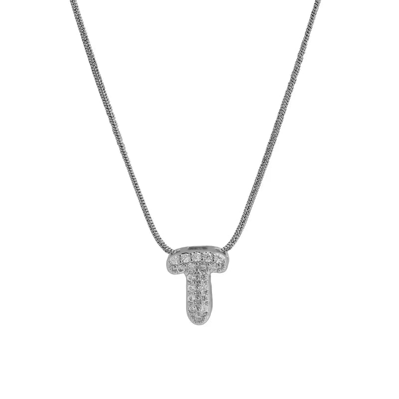 Adeline Initial Necklace - Silver
