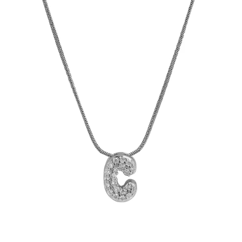 Adeline Initial Necklace - Silver
