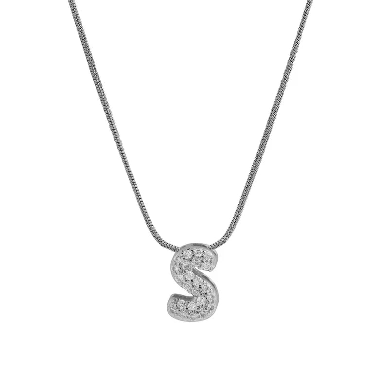 Adeline Initial Necklace - Silver